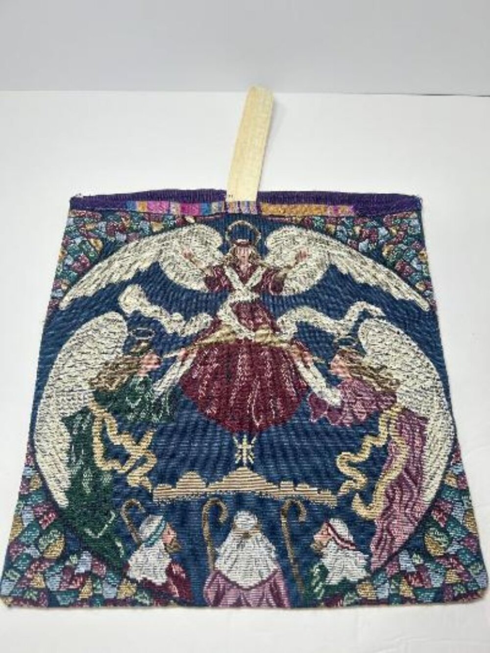 Angels  3 Wise Men Tote Shoulder Bag Tapestry Christmas Nativity Scene Homemade
